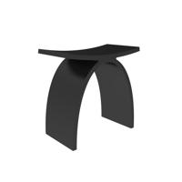ZEZA Solid Badkamerkrukje - 42.5x23x42cm - solid surface - mat zwart FS709-425 Black ZEZA Solid Badkamerkrukje - 42.5x23x42cm - solid surface - mat zwart FS709-425 Black