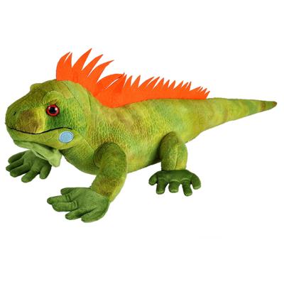 Wild Republic grote Leguaan knuffel - pluche stof - groen - 60 cm