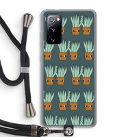Sansevieria: Samsung Galaxy S20 FE / S20 FE 5G Transparant Hoesje met koord