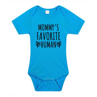 Mommys favourite human cadeau baby rompertje blauw jongens