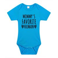 Mommys favourite human cadeau baby rompertje blauw jongens Mommys favourite human cadeau baby rompertje blauw jongens