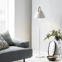 Staande lamp wit &apos;Strap&apos; E27 fitting 154cm DFTP
