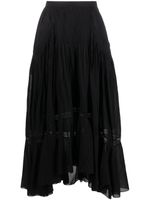 MARANT ÉTOILE jupe mi-longue Mugiana à volants - Noir