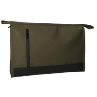 Traveller Toilettas rubberen bodem donker groen 30cm x 19,5cm