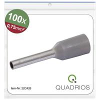 Quadrios 22C426 Adereindhulzen 0.75 mm² Deels geïsoleerd Grijs 1 set(s)