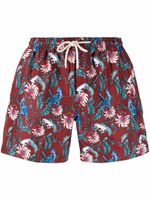 PENINSULA SWIMWEAR short de bain à fleurs - Marron - thumbnail