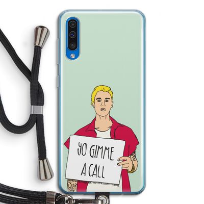 Gimme a call: Samsung Galaxy A50 Transparant Hoesje met koord