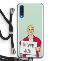 Gimme a call: Samsung Galaxy A50 Transparant Hoesje met koord