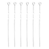 BBQ Spiezen - 6x stuks - 45 cm - metaal - vleespennen - barbecue
