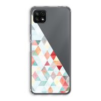 Gekleurde driehoekjes pastel: Samsung Galaxy A22 5G Transparant Hoesje