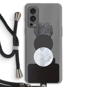 Marmeren cirkels: OnePlus Nord 2 5G Transparant Hoesje met koord