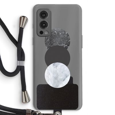 Marmeren cirkels: OnePlus Nord 2 5G Transparant Hoesje met koord
