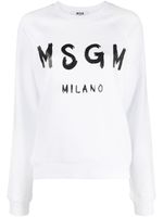 MSGM sweat à logo imprimé - Blanc - thumbnail