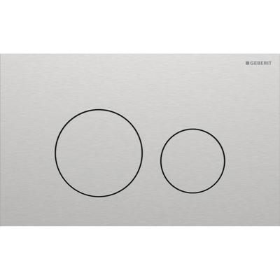 Geberit Drukplaat Sigma 40, 2-toets Round RVS Geborsteld RVS