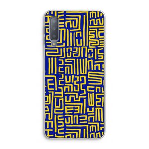 Majorelle Blue Print: Samsung Galaxy A7 (2018) Transparant Hoesje