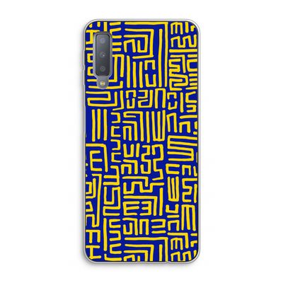 Majorelle Blue Print: Samsung Galaxy A7 (2018) Transparant Hoesje