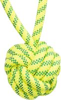 Trixie aquatoy touw met bal drijvend polyester geel / groen (7X7X21 CM) - thumbnail