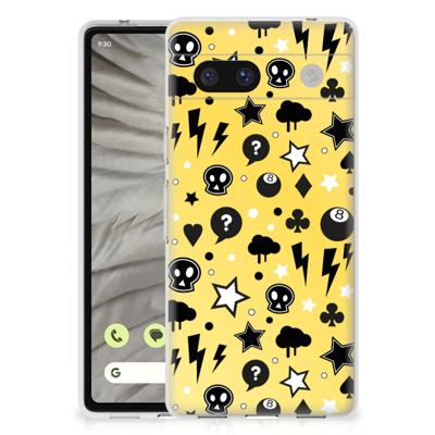 Silicone Back Case Google Pixel 7A Punk Geel Silicone Back Case Google Pixel 7A Punk Geel