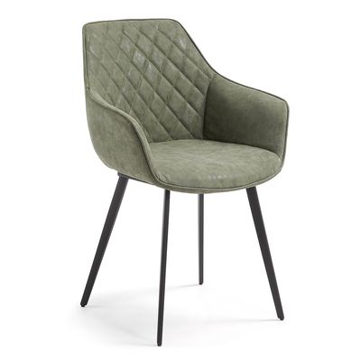 Kave Home Amira eetkamerstoel Groen
