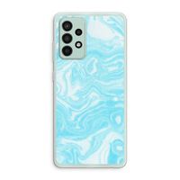 Waterverf blauw: Samsung Galaxy A52s 5G Transparant Hoesje