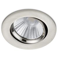 LED Spot - Inbouwspot - Trion Paniro - Rond 5W - Dimbaar - Warm Wit 3000K - Mat Nikkel - Aluminium - Ø80mm