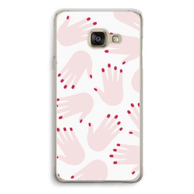 Hands pink: Samsung A3 (2017) Transparant Hoesje