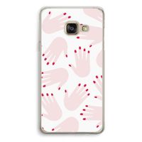 Hands pink: Samsung A3 (2017) Transparant Hoesje