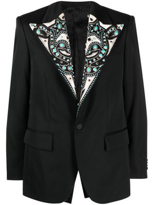 Roberto Cavalli blazer à ornements - Noir