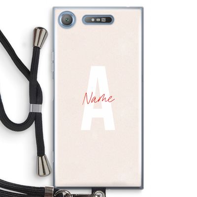 Strawberry Milkshake: Sony Xperia XZ1 Transparant Hoesje met koord