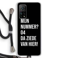 Da ziede van hier - Zwart: Xiaomi Mi 10T 5G Transparant Hoesje met koord