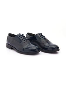 Moustache derbies en cuir verni - Bleu