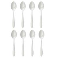 Secret de Gourmet Nevis koffie/thee lepels - 8x stuks - RVS - 14,5 cm