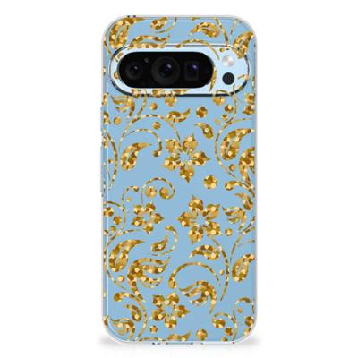 Google Pixel 9 | 9 Pro | TPU Case | Gouden Bloemen Google Pixel 9 | 9 Pro | TPU Case | Gouden Bloemen