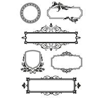 Creativ Company Silicone stempels, lijsten met ornamenten, vel 11x15,5 cm, 1 vel Creativ Company Silicone stempels, lijsten met ornamenten, vel 11x15,5 cm, 1 vel