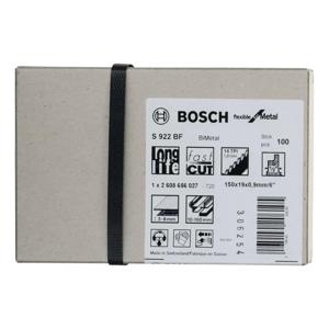Bosch Professional S922BF Reciprozaagblad 150mm Flexible for Metal VE=100 - 2608656027
