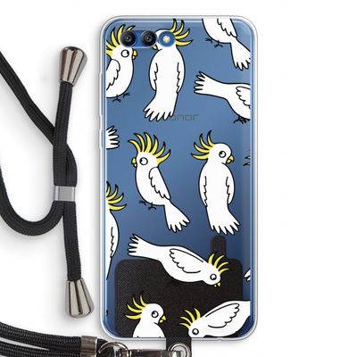 Papegaai: Honor 10 Transparant Hoesje met koord