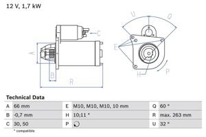 Bosch Starter 0 986 013 200