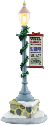 Lemax vail lamp post verlichte straatlantaarn Vail Village 2025