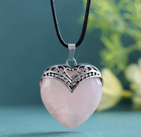 Rozenkwarts hart ketting - Sieraden - Spiritueelboek.nl