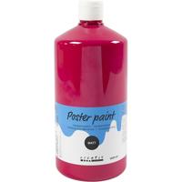 Creativ Company Tempera verf mat, primair rood, 1000 ml/ 1 fles