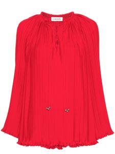 Lanvin blouse à design froncé - Rouge