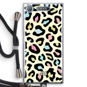 Leopard pattern: Sony Xperia XZ1 Transparant Hoesje met koord