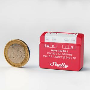 Shelly Qubino Wave 1PM Mini Slimme schakelaar Rood