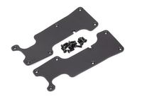 Traxxas - Suspension arm covers, black, rear (left and right)/ 2.5x8 CCS (12) (TRX-9634)