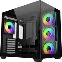 Cooler Master Elite 681 Midi-tower PC-behuizing Zwart 4 voorgeïnstalleerde LED-ventilators, Zijvenster