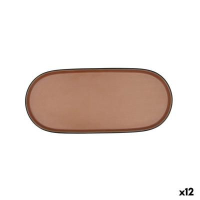 Snackdienblad Bidasoa Gio Bruin Plastic 28 x 12 cm (12 Stuks)