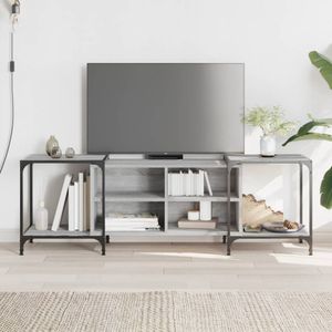 Tv-meubel 153x37x50 cm bewerkt hout grijs sonoma eikenkleurig