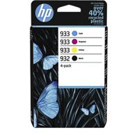 HP 932 zwarte/933 cyaan/magenta/gele originele inkt, 4-pack