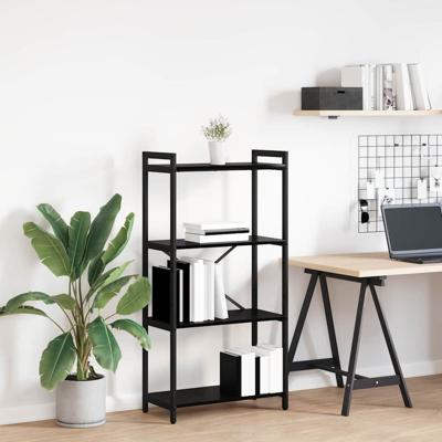 Boekenkast Zwart eiken 60 x 30 x 118 cm Bewerkt hout