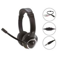 Hoofdtelefoon met microfoon Conceptronic POLONA02BA Zwart Grijs